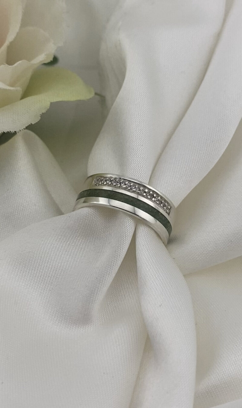 Reinvented Double Inlay Band (Stones & Inlay)- Size Extra Large (Z1 - Z6) - Image 5