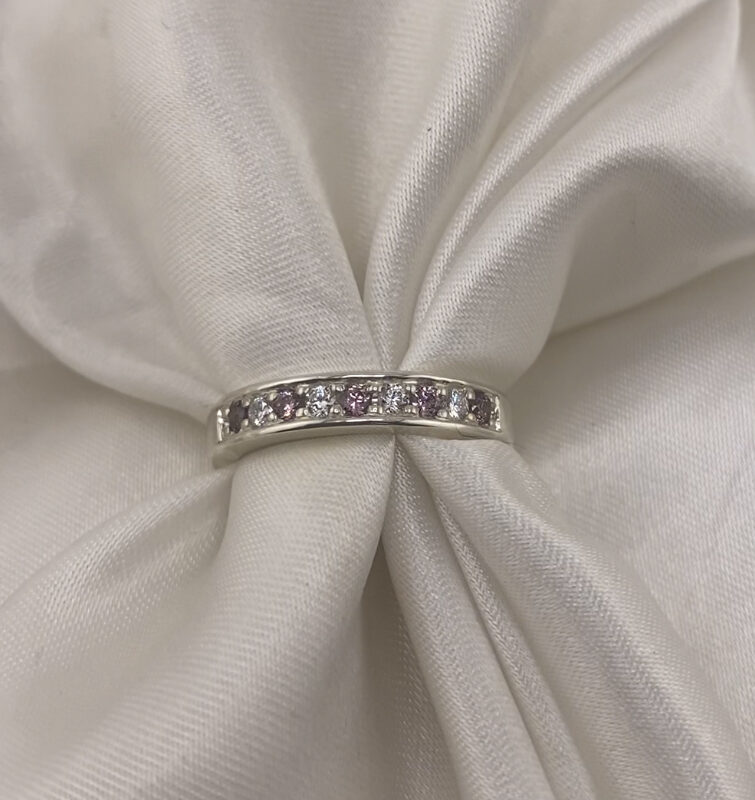 Reinvented Half-Eternity Pave Channel Ring- Size Large (W-Z)
