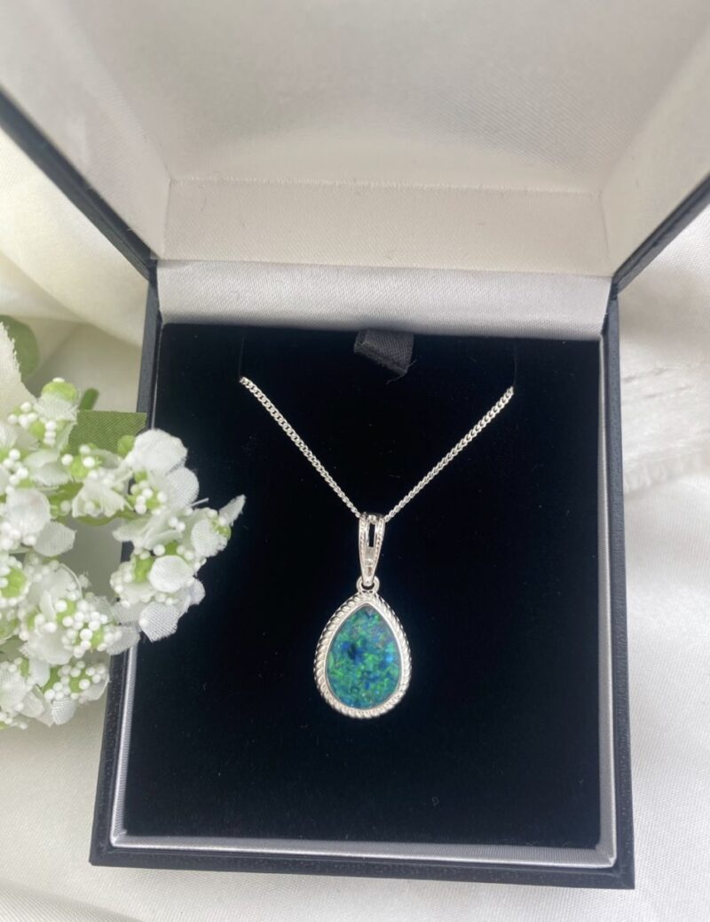 Memorial Tear Drop Rope Twist Pendant - Image 5