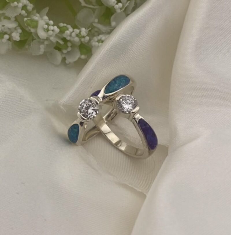 Memorial Solitaire Inlay Ring - Image 6