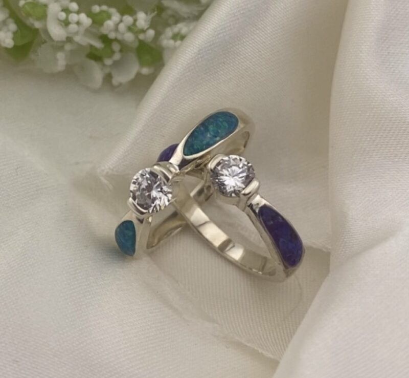 Memorial Solitaire Inlay Ring - Image 8