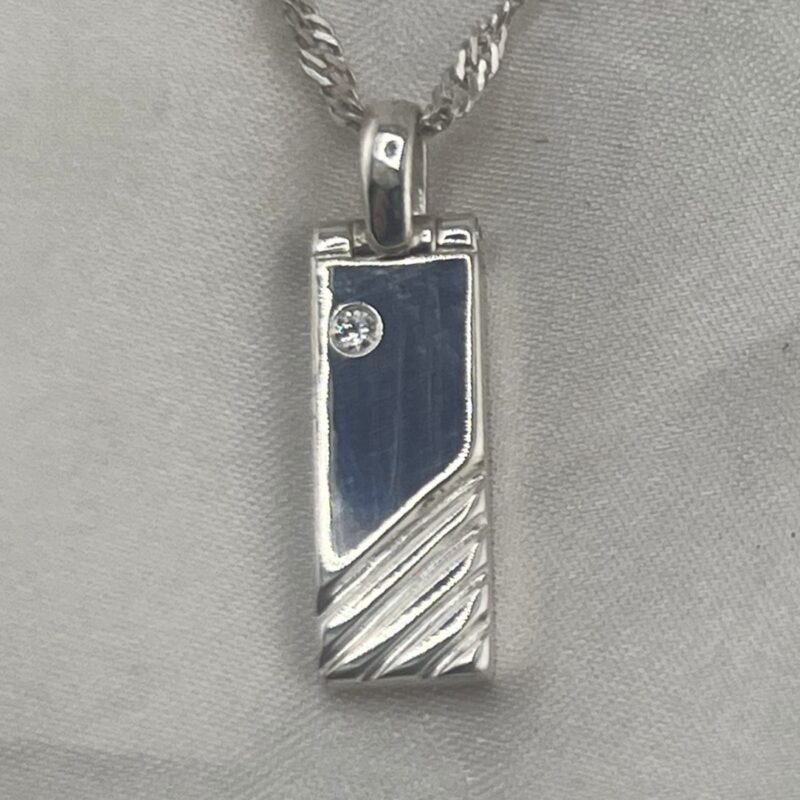 Reinvented Solitaire Accent Bar Pendant