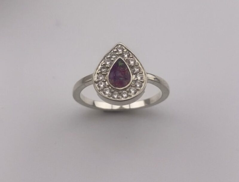 Memorial Curved Teardrop Ring - Image 5