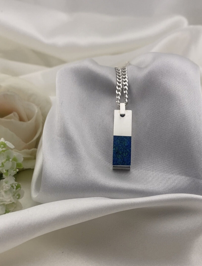 Rectangle Split Panel Inlay Pendant - Image 2