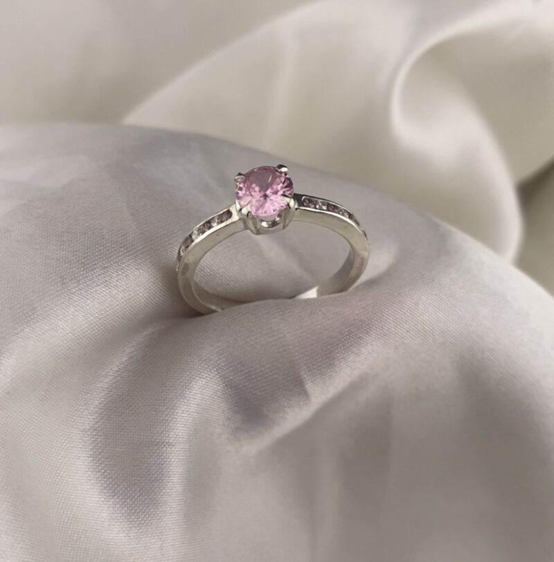 Memorial Chamber Solitaire Pave Ring - Image 6