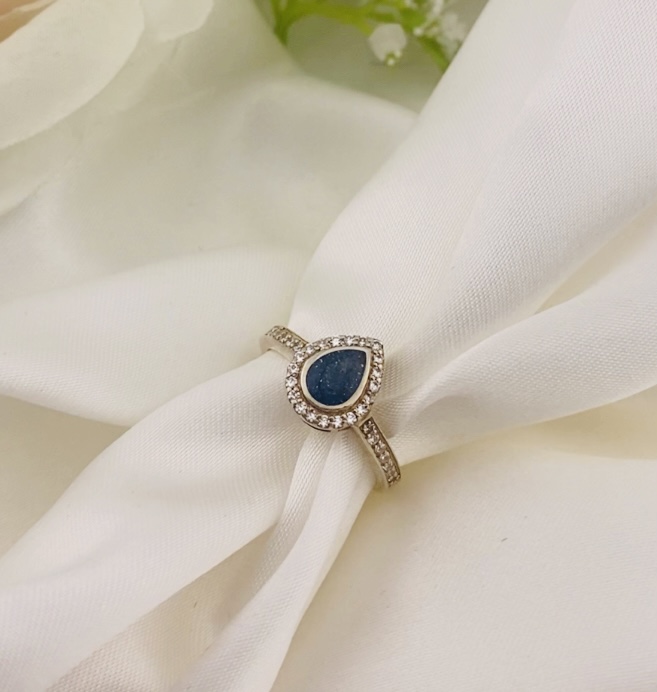 Memorial Full Surround Pear Ring