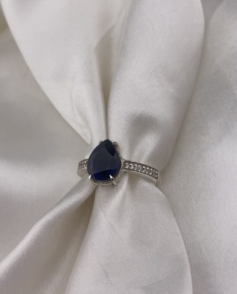 Teardrop Pave Set Ring - Image 4