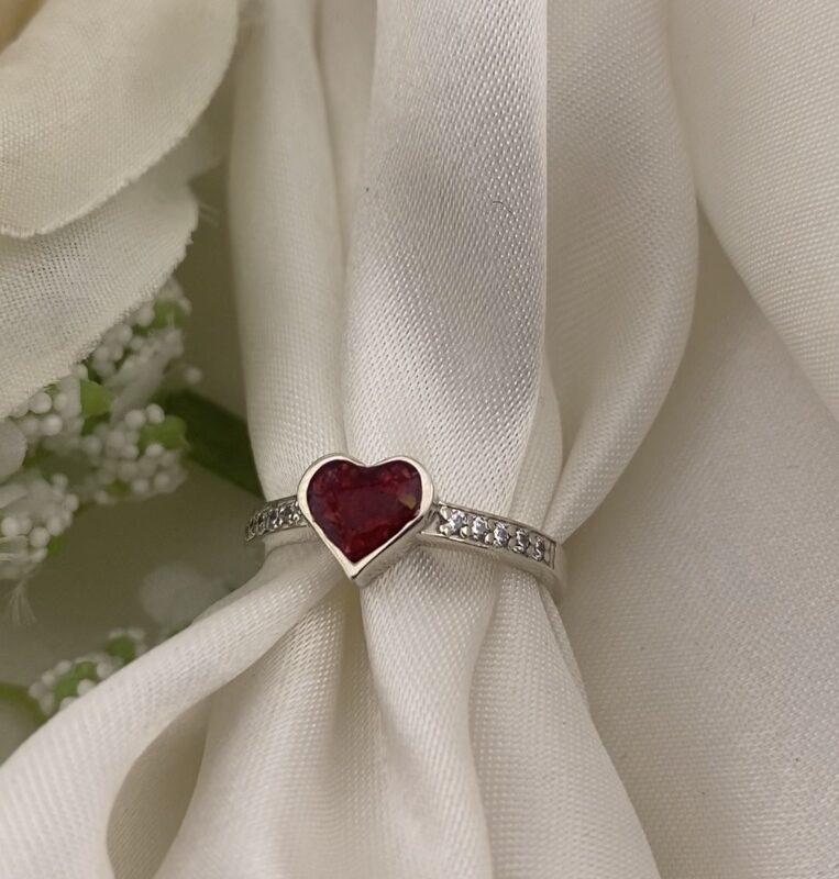 Memorial Heart Pave Ring