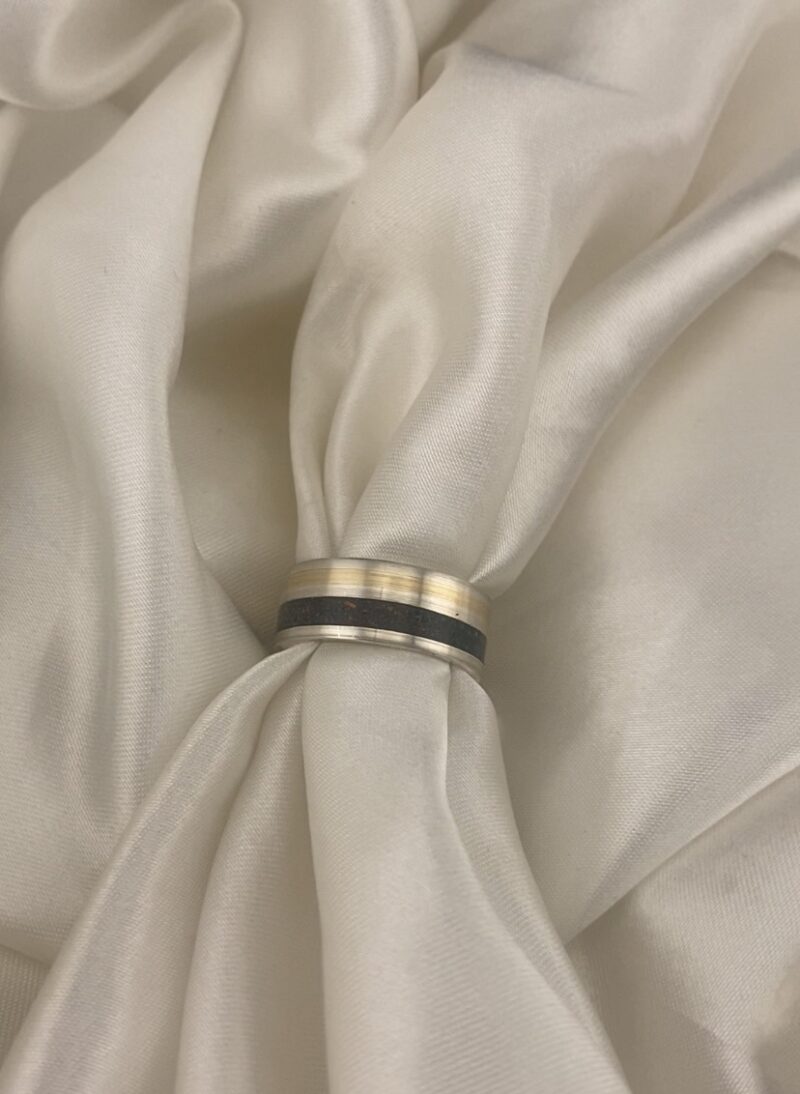 Silver & Gold Double Inlay Band - Image 3