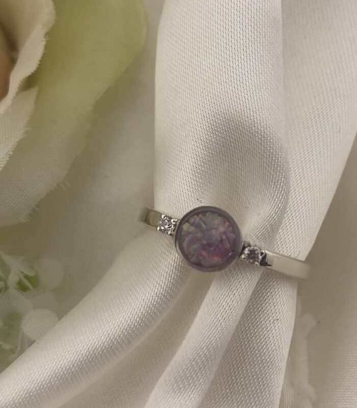 Memorial Round Double Crystal Ring