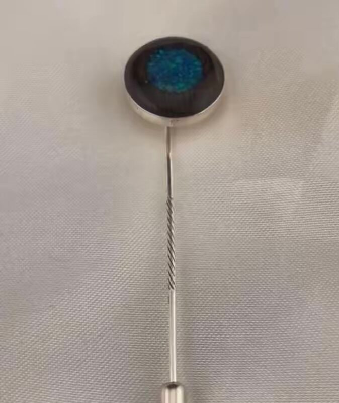 Memorial Sterling Silver & Wood Lapel Pin