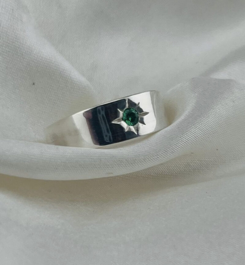 Reinvented Solitaire Star-Setting Band- Size Large (W - Z) - Image 6