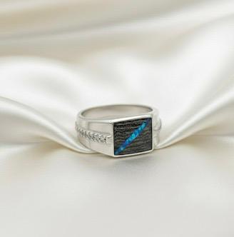 Wood & Encased Remembrance Signet Ring