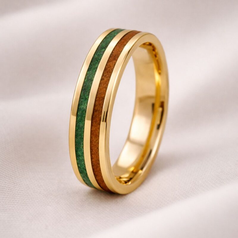 6mm Double Wood & Encased Remembrance Inlay Band