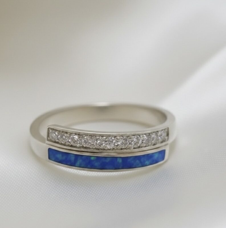 Crossover Channel Encased Remembrance Ring