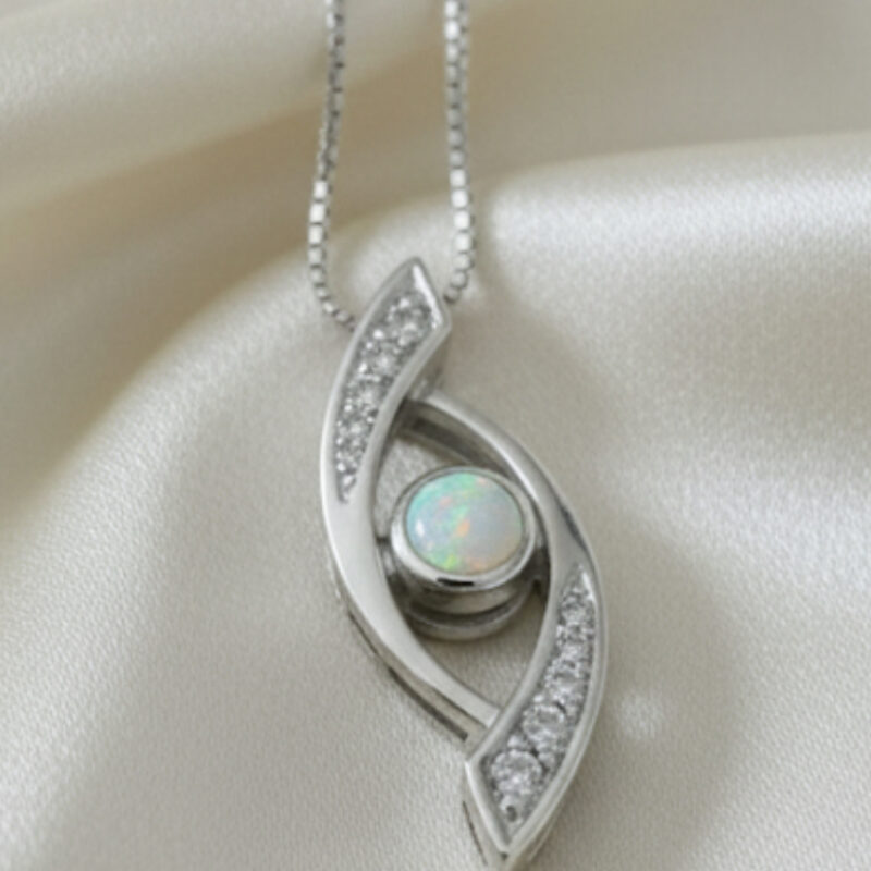 Moissanite Intertwined Encased Remembrance Pendant